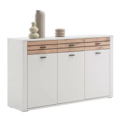 Sideboard in Lichtgrau mit Wildeiche - Ballina Sideboards