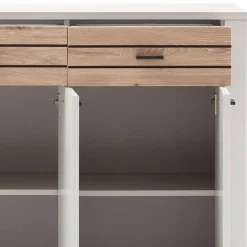 Sideboard in Lichtgrau mit Wildeiche - Ballina Sideboards