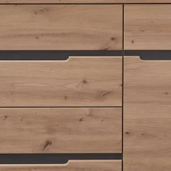 Sideboard in Wildeiche & Dunkelgrau - Kuetra Sideboards