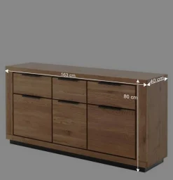 Sale Sideboard in Wildeiche mit Schwarz - Vlacoma Sideboards