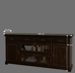 Sale Sideboard mit Glas im Kolonialstil - Jurcavs Sideboards