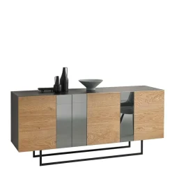 Sideboard mit Spiegeleinsätzen in Rauchgrau - Sisabel Sideboards