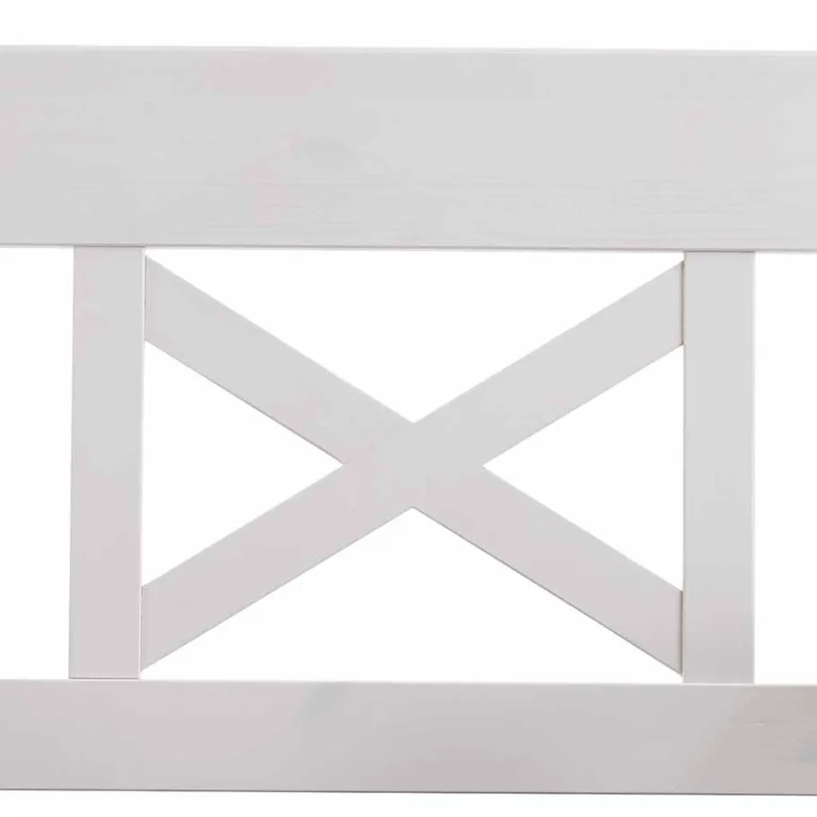 Outlet Sitzbank Barlad in Weiß Bernsteinfarben Sitzbank