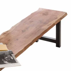 Hot Sitzbank Sadello mit Baumkante Akazie massiv Sitzbank