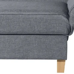 3-Sitzer Recamiere in Jeansblau mit Buche - Foresta Sofas