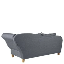 3-Sitzer Recamiere in Jeansblau mit Buche - Foresta Sofas