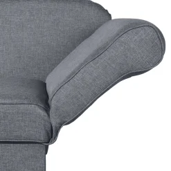 3-Sitzer Recamiere in Jeansblau mit Buche - Foresta Sofas