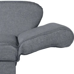 3-Sitzer Recamiere in Jeansblau mit Buche - Foresta Sofas