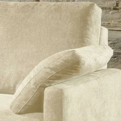 2-Sitzer Wohnzimmercouch in Creme - ausklappbar - Elsaro Sofas