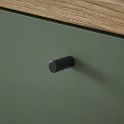 Best Skandi Anbauwand-Möbel in Graugrün - Oliva (vierteilig) Wohnwände