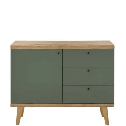 Best Skandi Anbauwand-Möbel in Graugrün - Oliva (vierteilig) Wohnwände