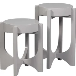 Sale Skandi Beistelltische in Grau - Estranon (zweiteilig) Tische