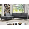Skandi Ecksofa in Anthrazit mit Schwarz - Soltropa Sofas
