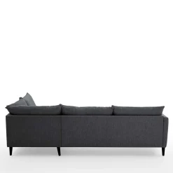 Skandi Ecksofa in Anthrazit mit Schwarz - Soltropa Sofas