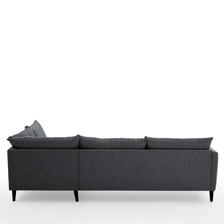Skandi Ecksofa in Anthrazit mit Schwarz - Soltropa Sofas