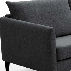 Skandi Ecksofa in Anthrazit mit Schwarz - Soltropa Sofas