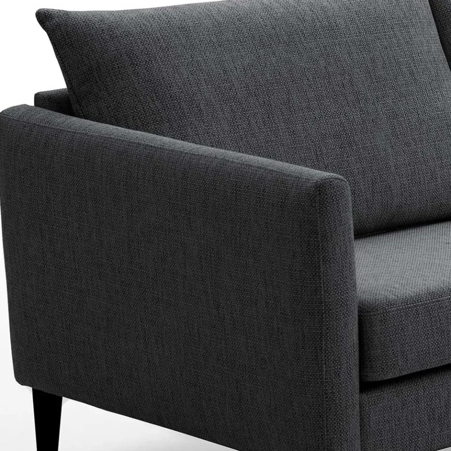 Skandi Ecksofa in Anthrazit mit Schwarz - Soltropa Sofas
