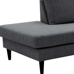 Skandi Ecksofa in Anthrazit mit Schwarz - Soltropa Sofas