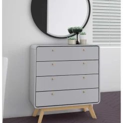 Sale Skandi Kommode in Grau & Eiche - Wavan Kommoden