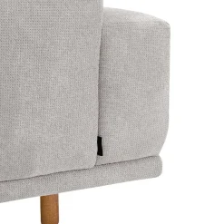 Best Skandi Polsterecke in Silbergrau mit Eiche - Zita Sofas