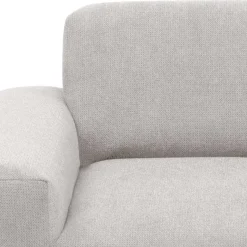 Best Skandi Polsterecke in Silbergrau mit Eiche - Zita Sofas