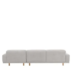 Best Skandi Polsterecke in Silbergrau mit Eiche - Zita Sofas