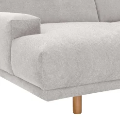 Best Skandi Polsterecke in Silbergrau mit Eiche - Zita Sofas