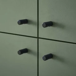 Outlet Skandi TV Anbauwand Möbel in Graugrün - Oliva (dreiteilig) Wohnwände