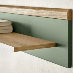 Outlet Skandi Wohnwand Möbel in Graugrün - Oliva (vierteilig) Wohnwände