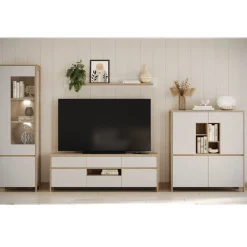 Hot Skandi-TV-Wohnwand Kombi - Ovidio (vierteilig) Wohnwände
