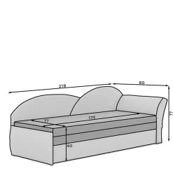 Sofabett mit Klappmechanik und Bettkasten - Yemons Sofas