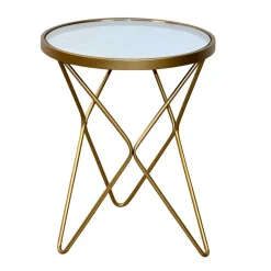 Outlet Spiegelglas Beistelltisch mit runder Platte - Loregrema Tische