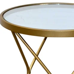 Outlet Spiegelglas Beistelltisch mit runder Platte - Loregrema Tische