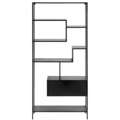 Best Stahl Regal ohne Rückwand in Schwarz - Magde Regale