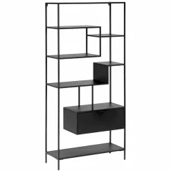 Best Stahl Regal ohne Rückwand in Schwarz - Magde Regale