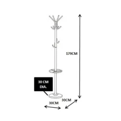 Standgarderobe in Weiß Metall - Maxima Garderoben