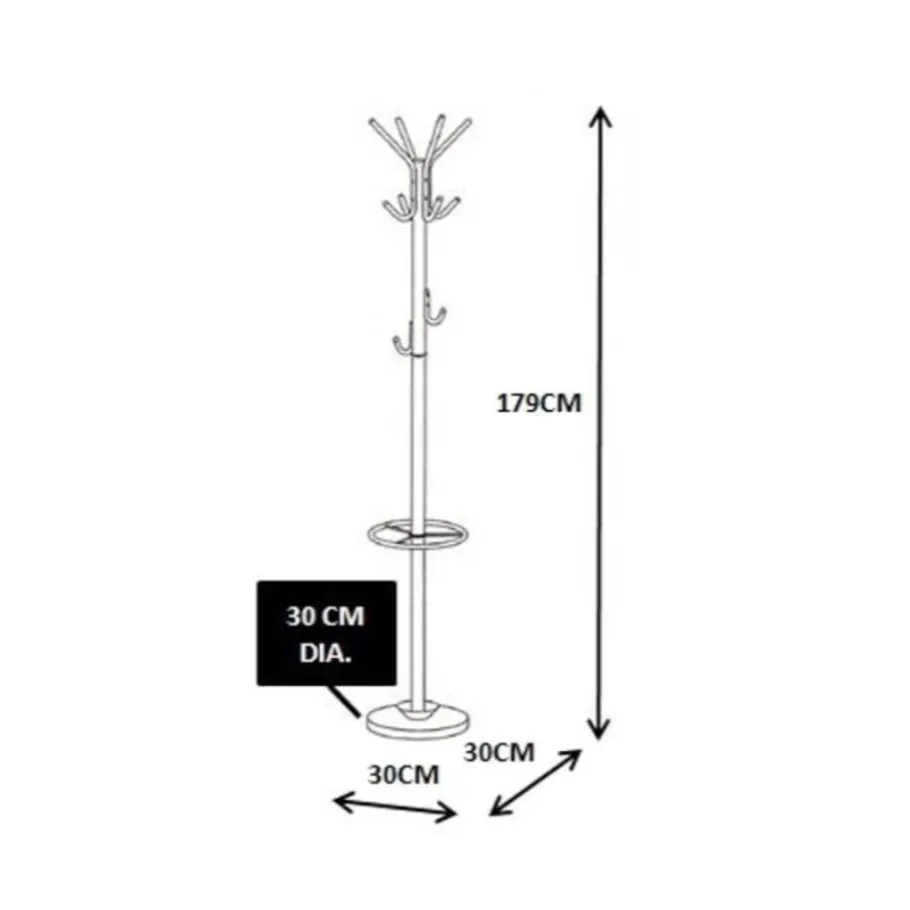 Standgarderobe in Weiß Metall - Maxima Garderoben