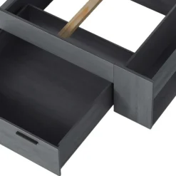 Stauraum Doppelbett in Eiche Grau - Carika Betten