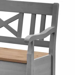 Sale Stauraum Eckbank Jytte in Grau mit Braun Sitzbank