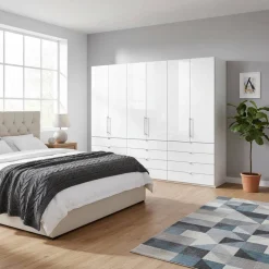 Stauraum Schlafzimmerschrank in Weiß - Dolienca Kleiderschränke