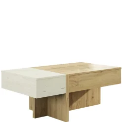 Outlet Stauraum Sofatisch in Wildeiche & Creme - Tara Tische