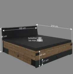 Stauraumbett in Tanne Holzoptik - Ardila Betten