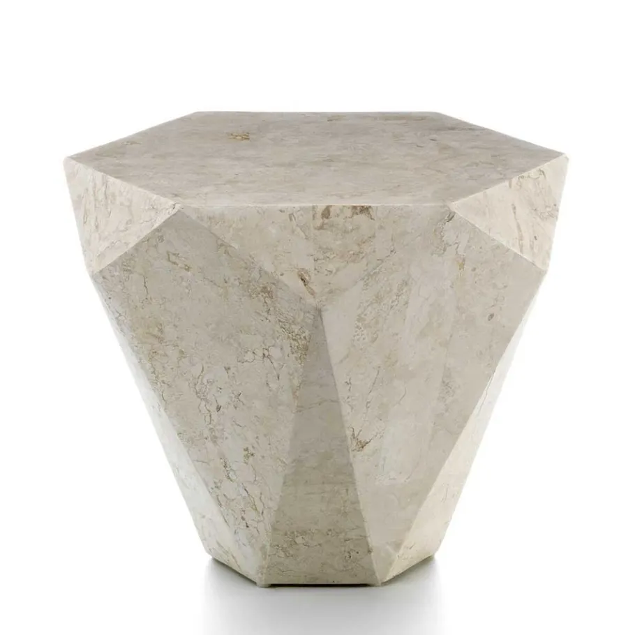 Stein Wohnzimmertisch Jevellon in Creme Tische