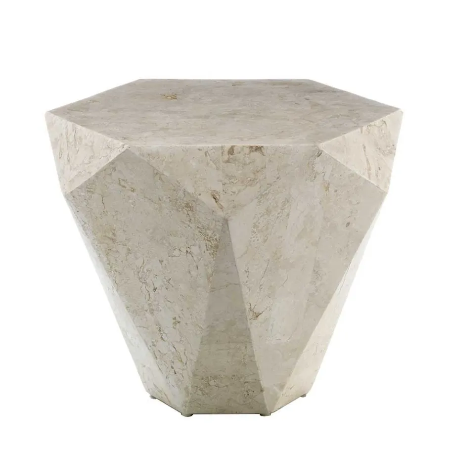 Stein Wohnzimmertisch Jevellon in Creme Tische