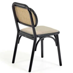 Outlet Stühle aus Ulme & Rattan & Stoff - Boxtan (2er Set) Stühle