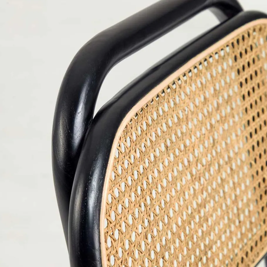 Outlet Stühle aus Ulme & Rattan & Stoff - Boxtan (2er Set) Stühle