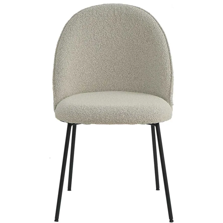 Discount Stühle in Beigegrau mit Schwarz - Facanella (2er Set) Stühle