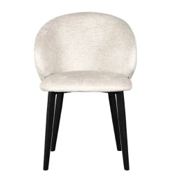 Outlet Stühle in Cremeweiß Struktursamt - Levetreal (2er Set) Stühle