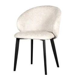 Outlet Stühle in Cremeweiß Struktursamt - Levetreal (2er Set) Stühle