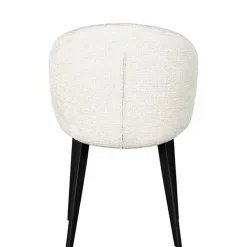 Outlet Stühle in Cremeweiß Struktursamt - Levetreal (2er Set) Stühle